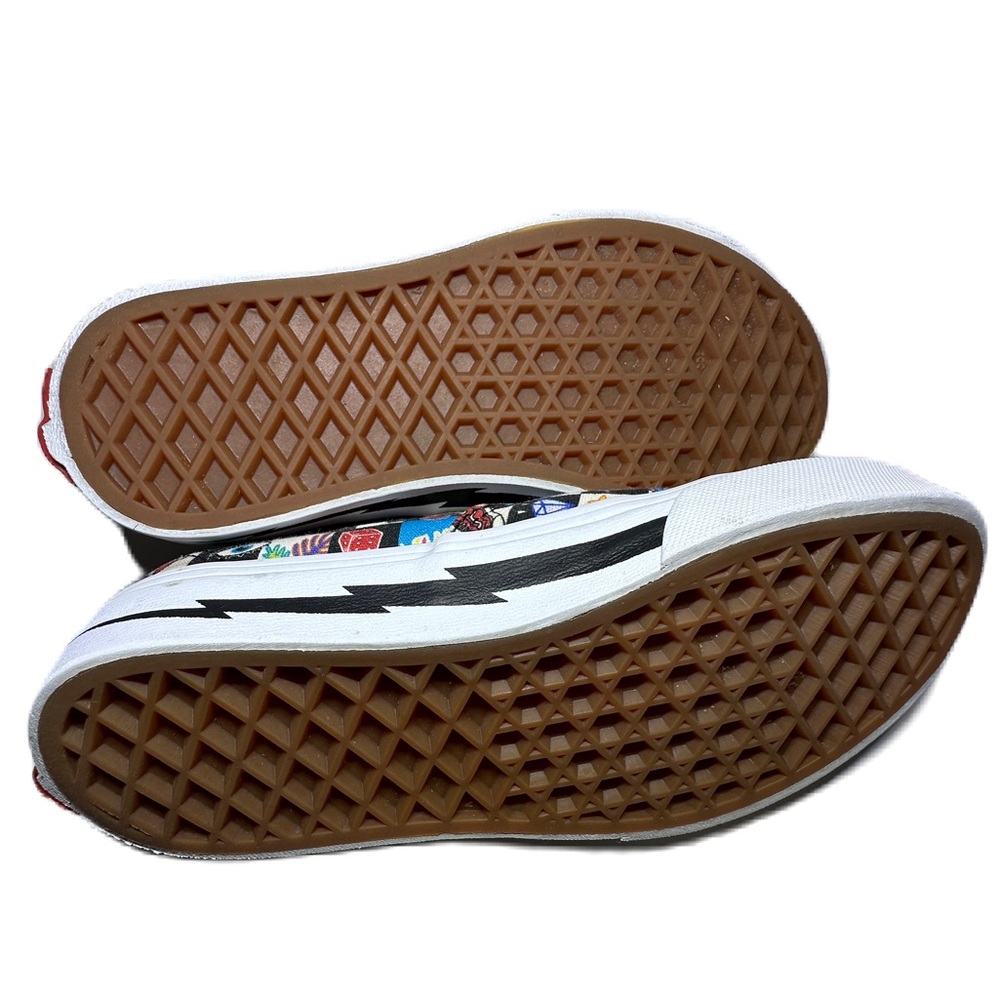 Vans Sneaker Youth Size 1 Peace Out Smiley Face Shoe Cherries - Picture 6 of 8